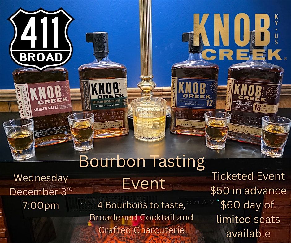 Knob Creek Bourbon Tasting at 411 Broad, 3 December | Event in Rome | AllEvents