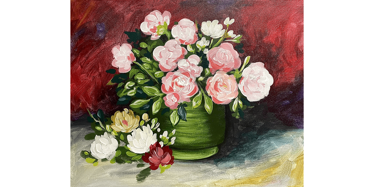 Van Gogh’s Roses and Peonies - Paint and Sip in Cincinnati | Classpop!™, 1 February | Event in West Chester