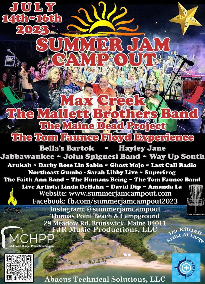 Summer Jam Camp Out 2023, Thomas Point Beach & Campground, Brunswick