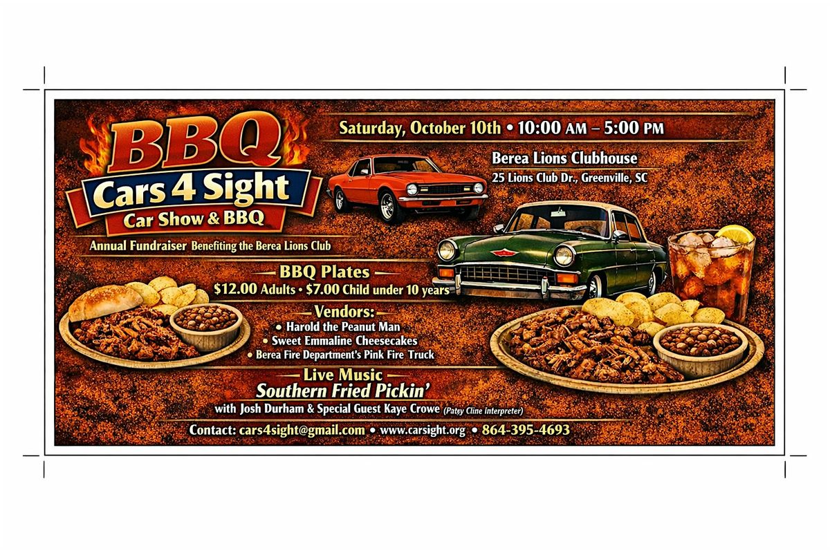 Berea Lions Club Annual BBQ and Cars 4 Sight Car Show