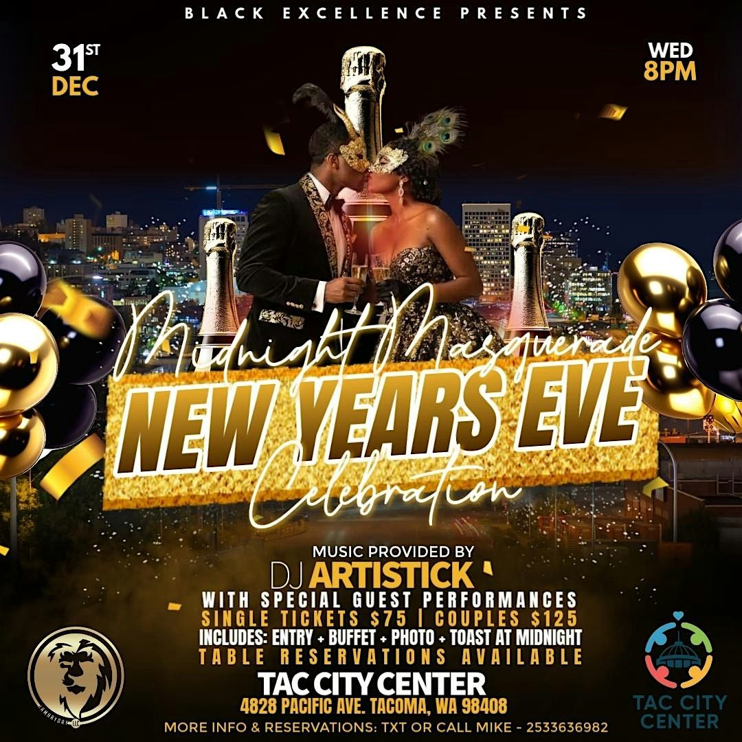 Midnight Masquerade: New Years Eve Celebration, 31 December | Event in Tacoma | AllEvents