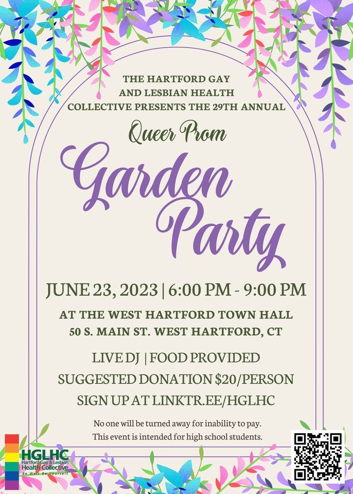 Queer Prom 2023 Garden Party, West Hartford Town Hall, 23 June 2023
