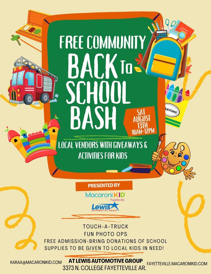 Free Community Back To School Bash With Macaroni Kid Fayetteville free-community-back-to-school-bash-with-macaroni-kid-fayetteville