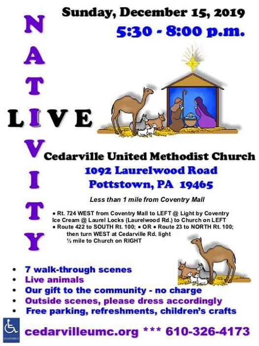 Live Nativity Event, Cedarville United Methodist Church, Pottstown