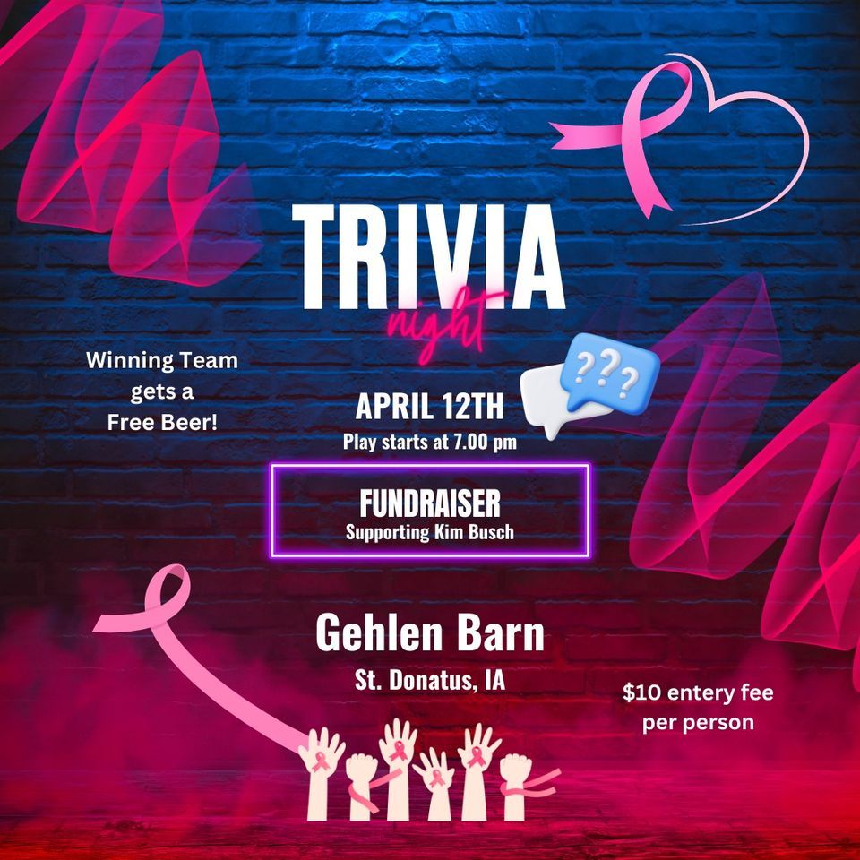 TRIVIA NIGHT! (Fundraiser for Kim Busch), 101 Main Street, Saint