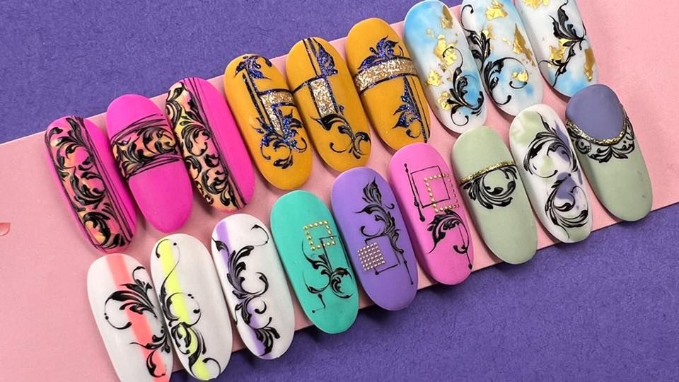 Ornamental designs Nail Art , Nail Academy UK