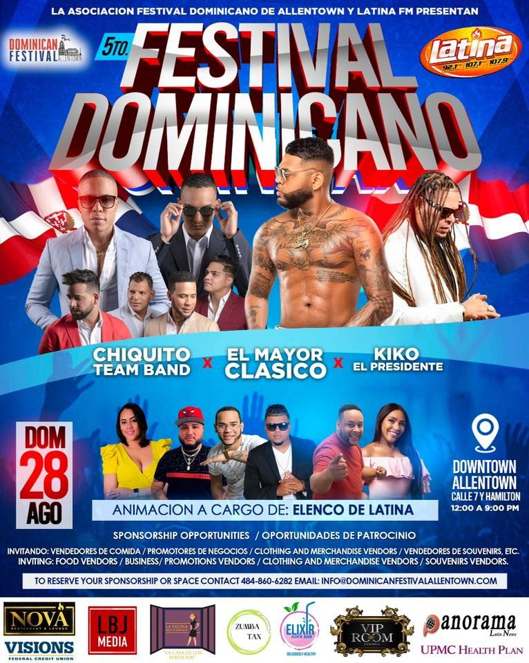 Dominican Festival Allentown, Downtown Allentown, August 28 2025