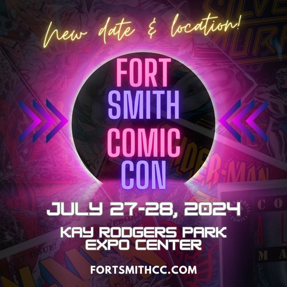 Fort Smith Comic Con 2025, Kay Rodgers Park, Roland, July 27 to July 28