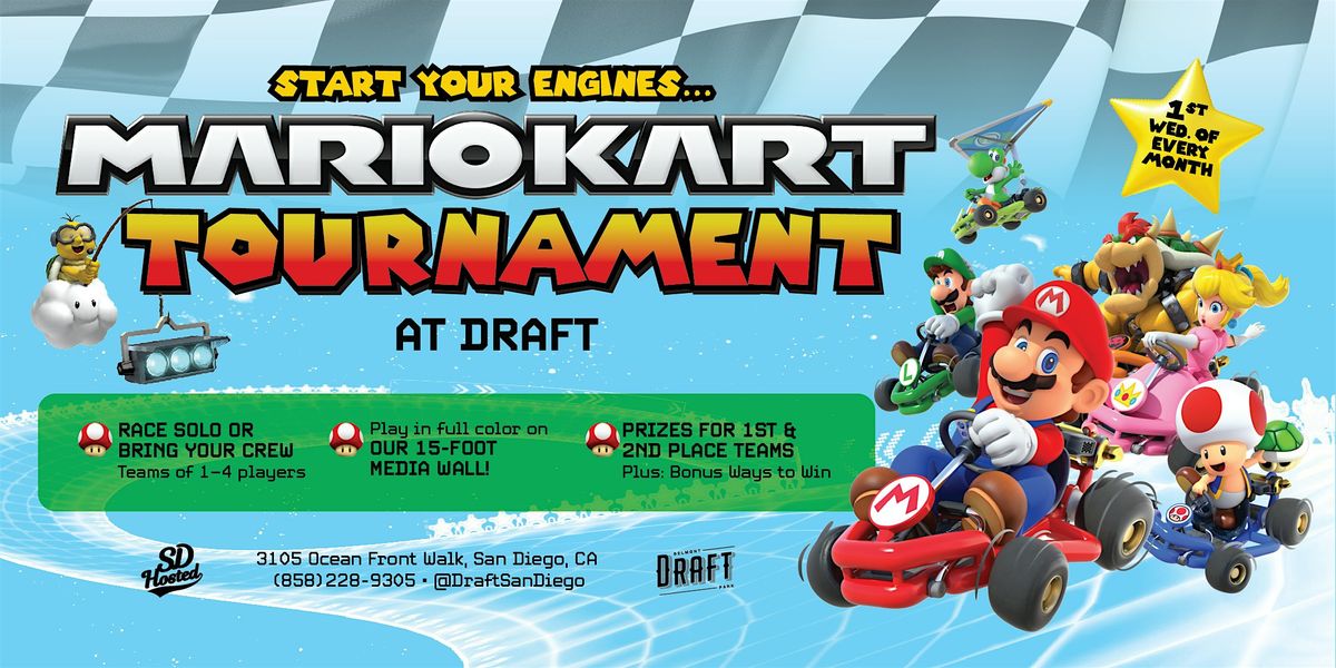 Mario Kart Tournament, 3 December | Event in San Diego | AllEvents