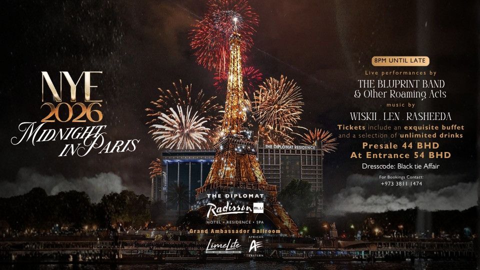 NYE 2026: Midnight in Paris at The Diplomat Radisson Blu Hotel, Residence & Spa, 31 December | AllEvents