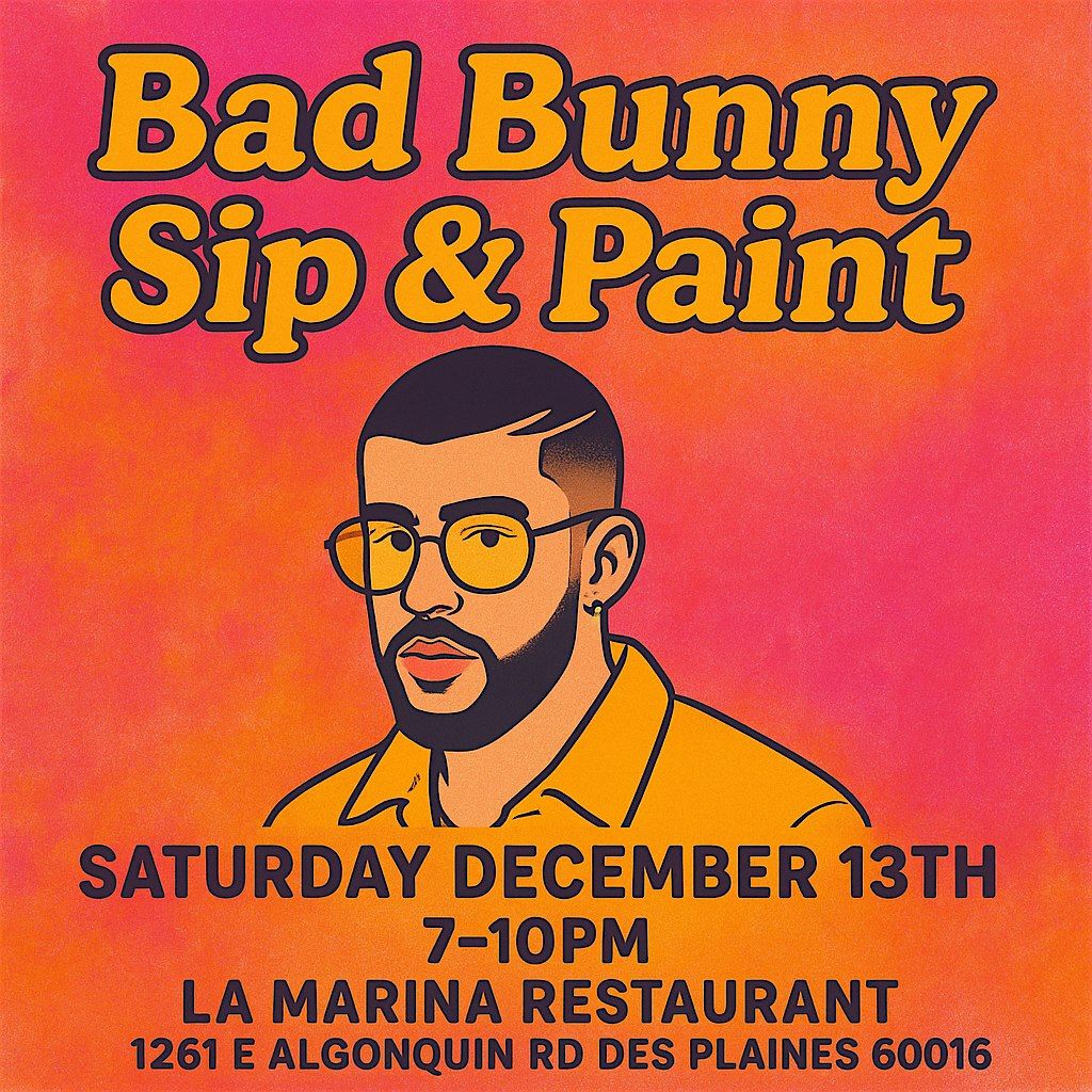 Sip and paint: Bad Bunny, 13 December | Event in Des Plaines | AllEvents