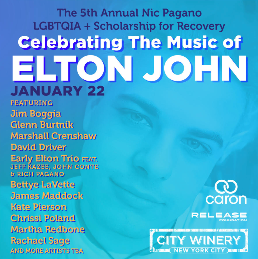 Nic Pagano LGBTQIA+ Scholarship for Recovery Concert at City Winery - New York City, 22 January | AllEvents