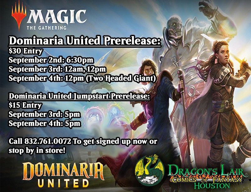 MTG JUMPSTART Dominaria United Prerelease (Dragons Lair Houston