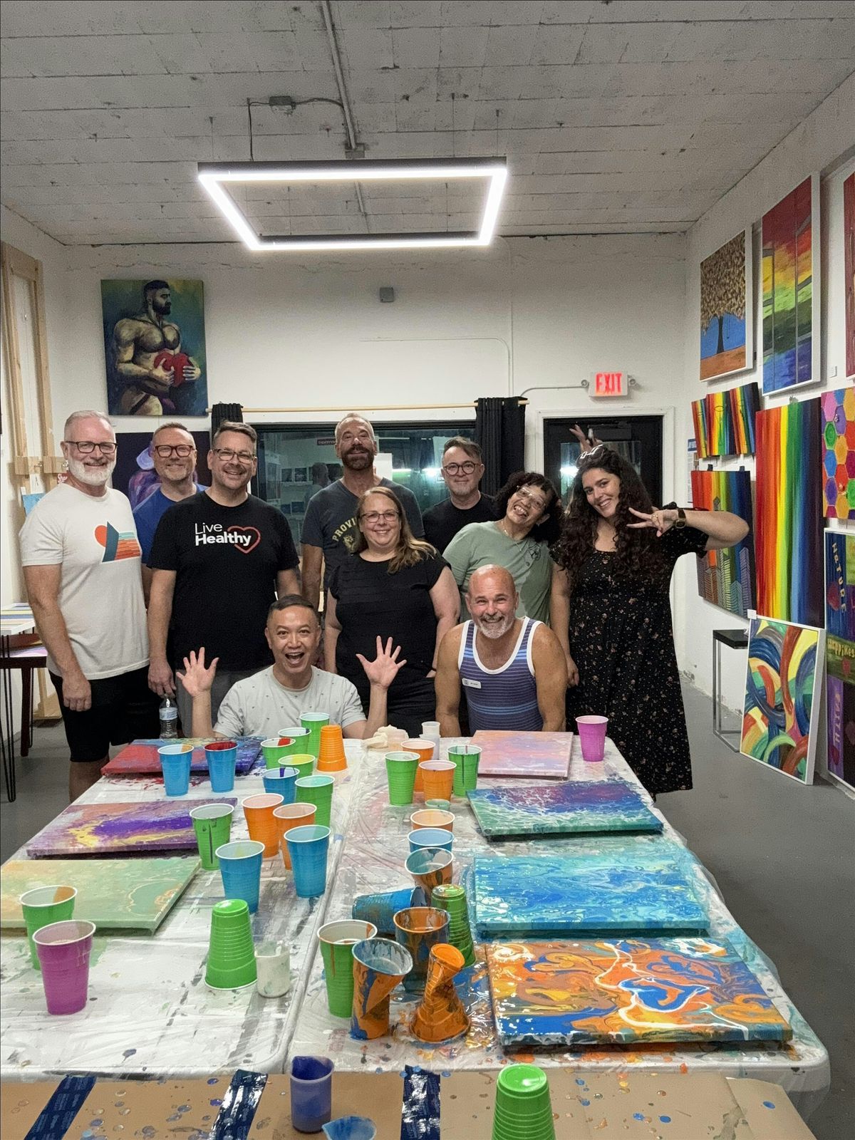Ready to Pour, Play, and Let Go?  Acrylic Pour Class for all levels, 14 December | Event in Wilton Manors