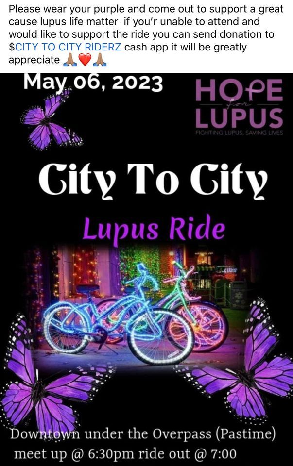 City to City Bike Ride for Lupus, Downtown Baton Rouge, Louisiana, May