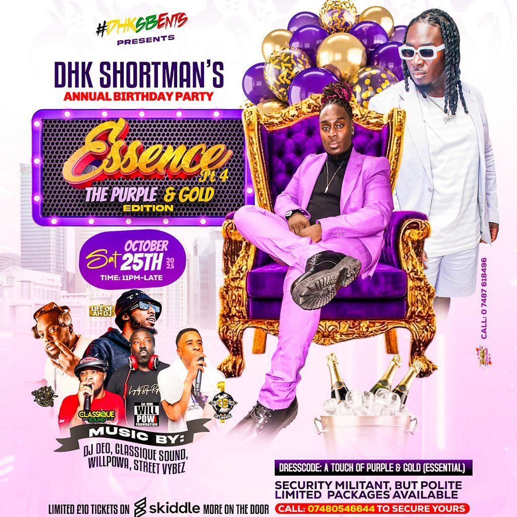 ESSENCE PT4 - The Purple & Gold Edition, 25 October | Event in Bradford | AllEvents