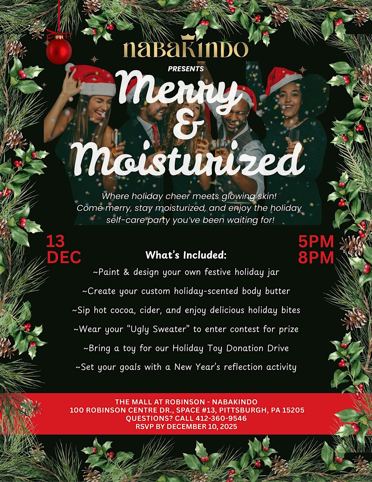 Nabakindo Presents: Merry & Moisturized, 13 December | Event in Pittsburgh | AllEvents