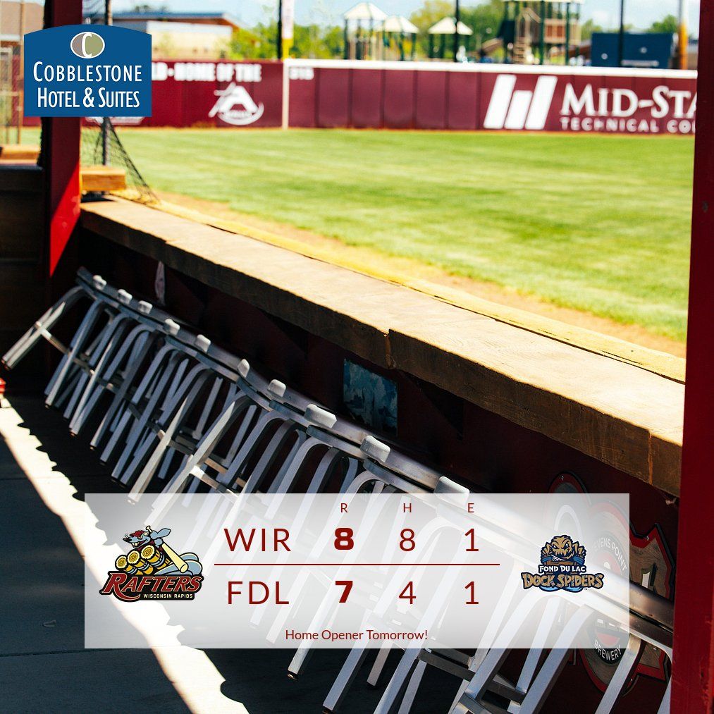 Wisconsin Rapids Rafters at Fond du Lac Dock Spiders at Herr-Baker Field, 15 June | Event in Fond Du Lac | AllEvents