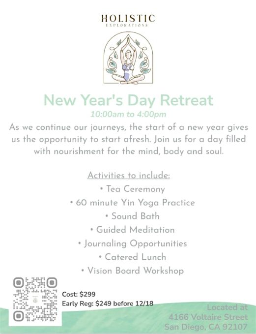 New Years Day Retreat, 1 January | Event in San Diego | AllEvents