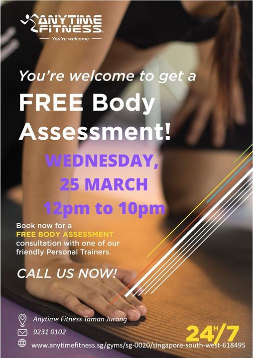 Free Inbody Body Composition Analysis, Anytime Fitness Taman Jurong