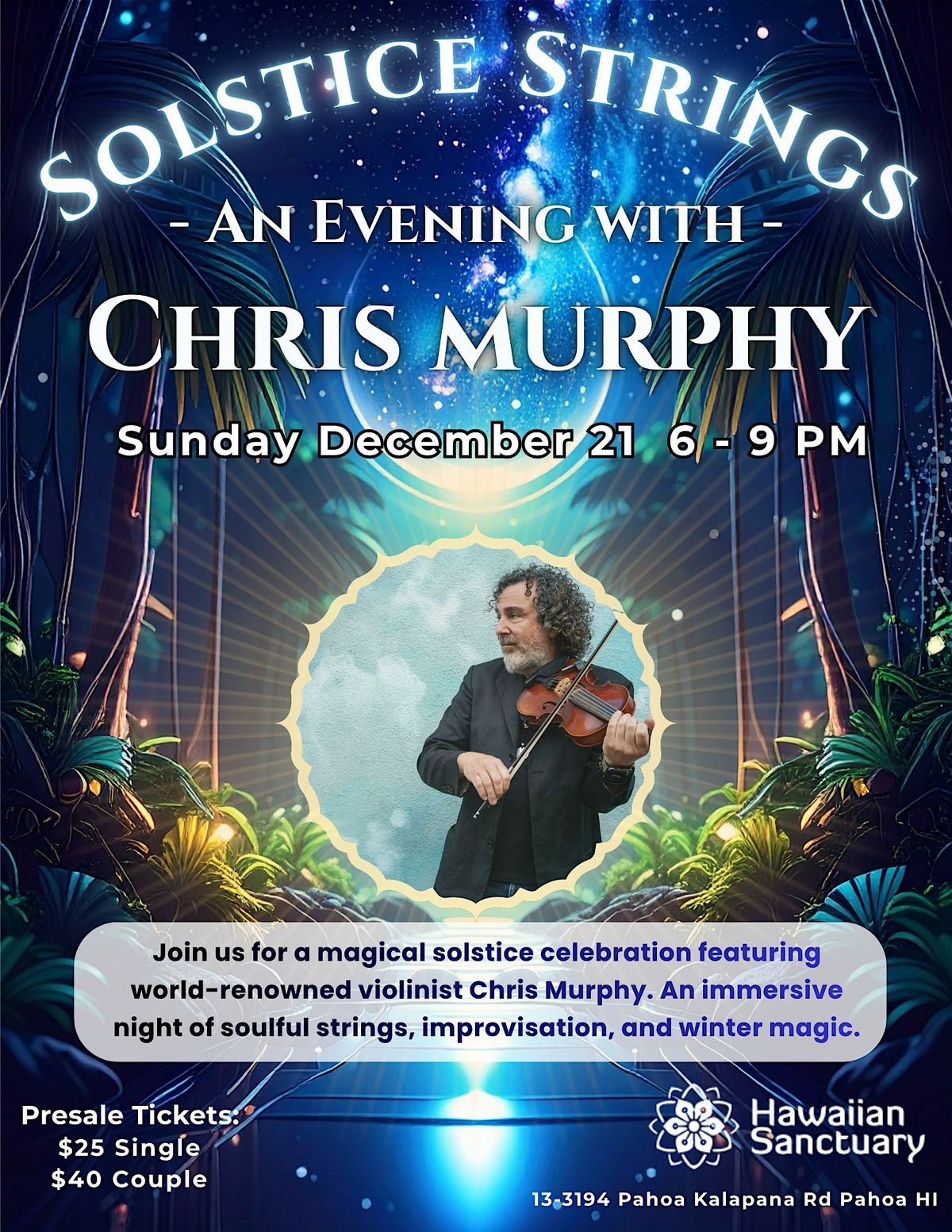 Solstice Strings: An Evening with Chris Murphy, 21 December | Event in Pāhoa | AllEvents