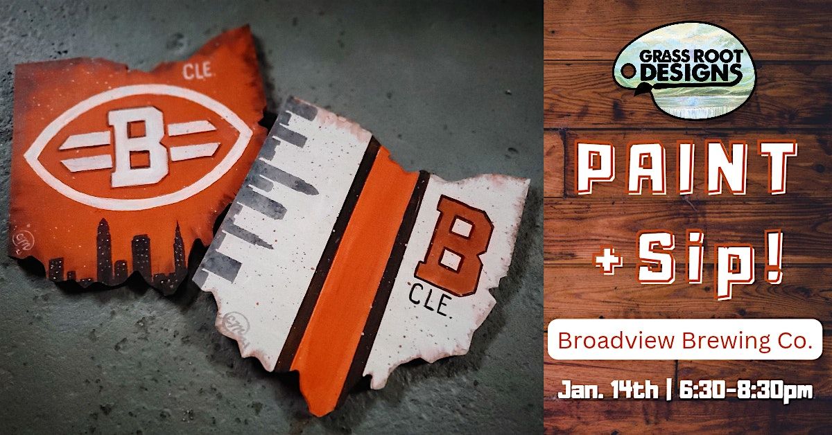 Cle Browns Ohio Paint + Sip | Broadview Brewing Co., 14 January | Event in Broadview Heights | AllEvents