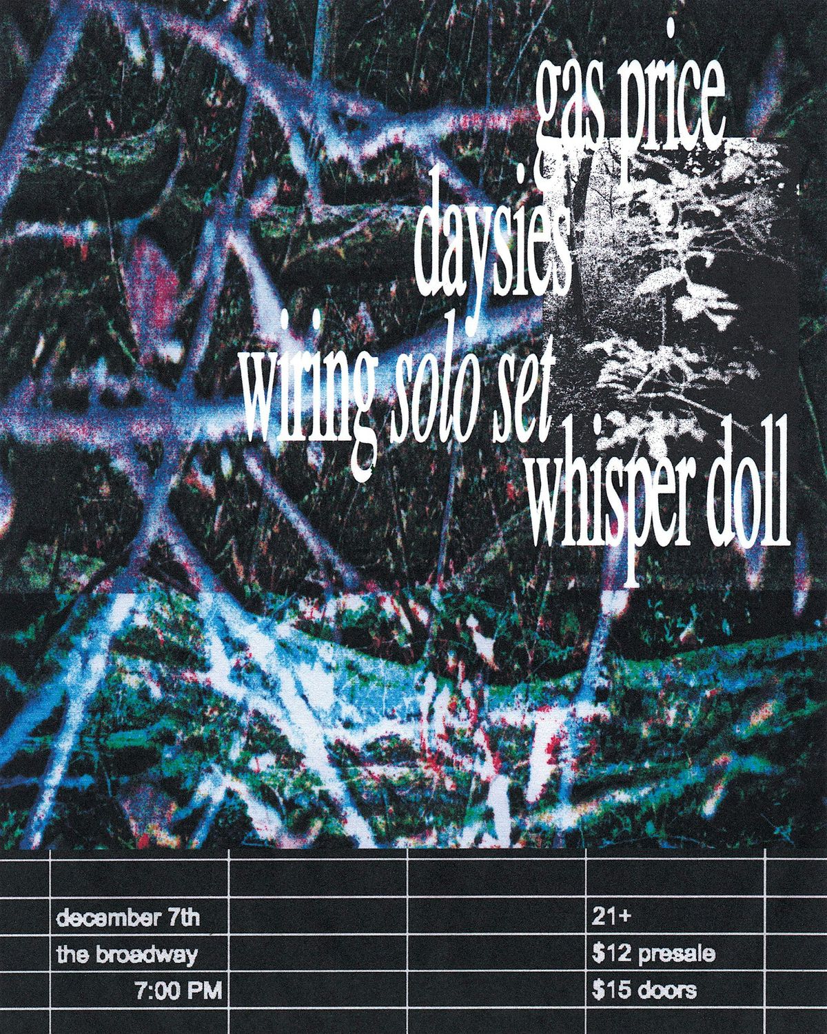 Gas Price w/ daysies, Wiring (solo) + Whisper Doll, 7 December | Event in Brooklyn | AllEvents