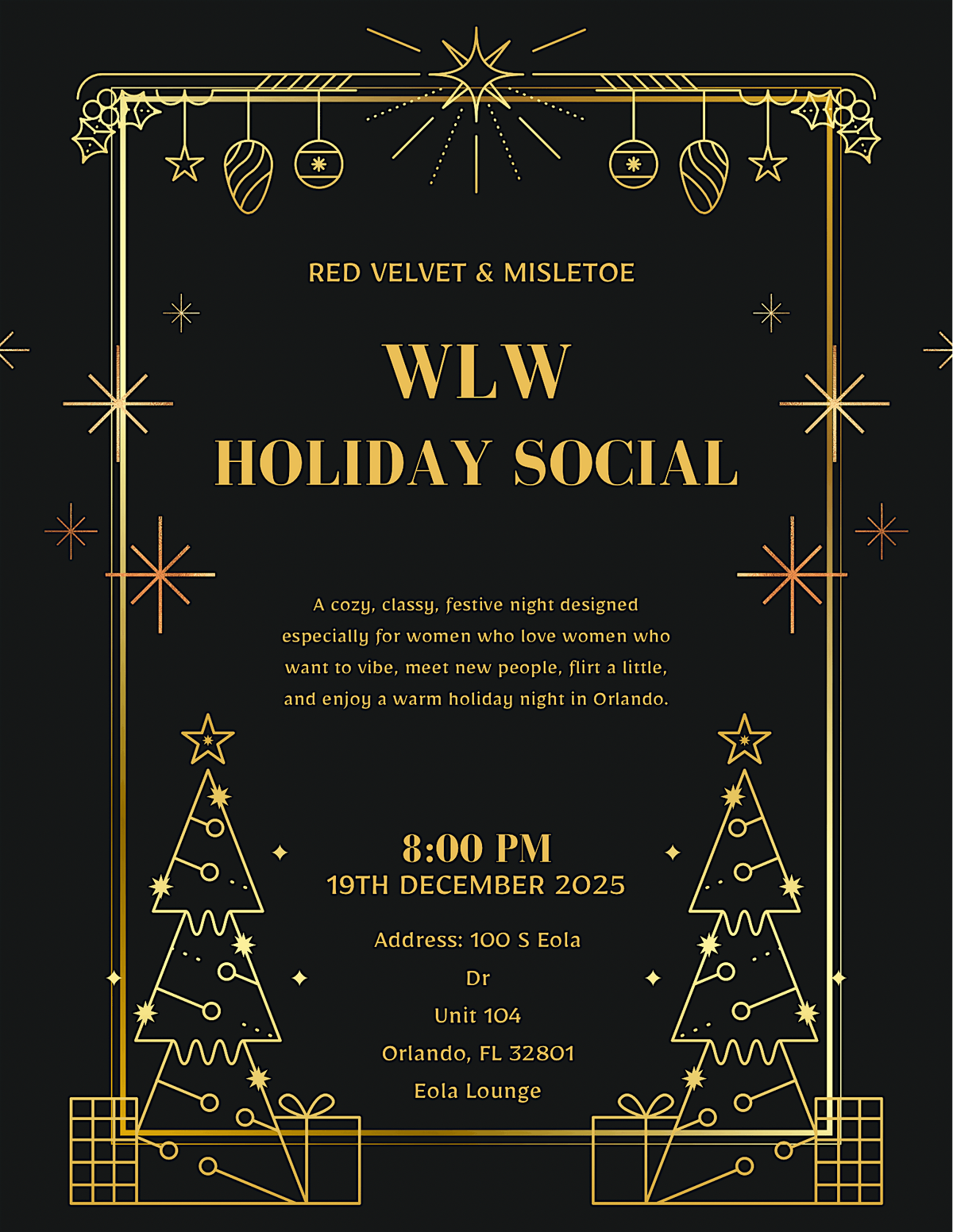 Red velvet & Mistletoe: WLW Holiday Social, 19 December | Event in Orlando | AllEvents