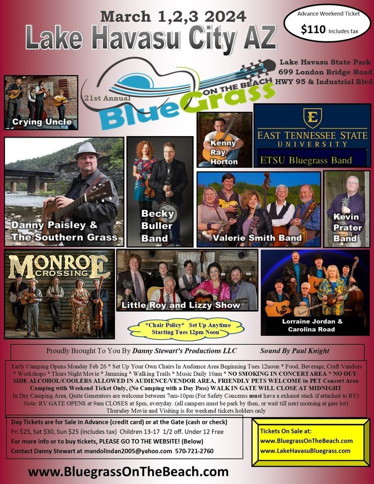 Bluegrass on the Beach The Kevin Prater Band, Lake Havasu