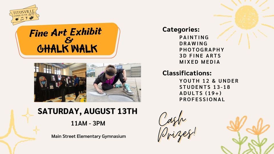 Fine Art Exhibit & Chalk Walk 2022, Main Street Elementary School , Titusville, August 13 2022