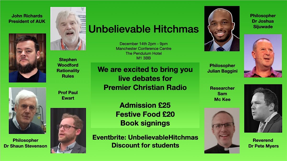 Unbelievable Hitchmas, 14 December | Event in Manchester | AllEvents