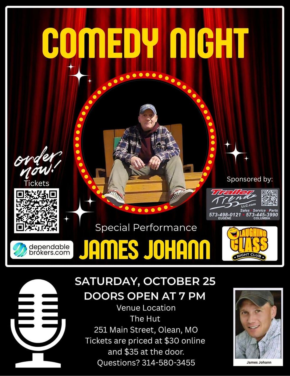 James Johann at Funny Bone - Omaha, 5 July | Event in Omaha | AllEvents