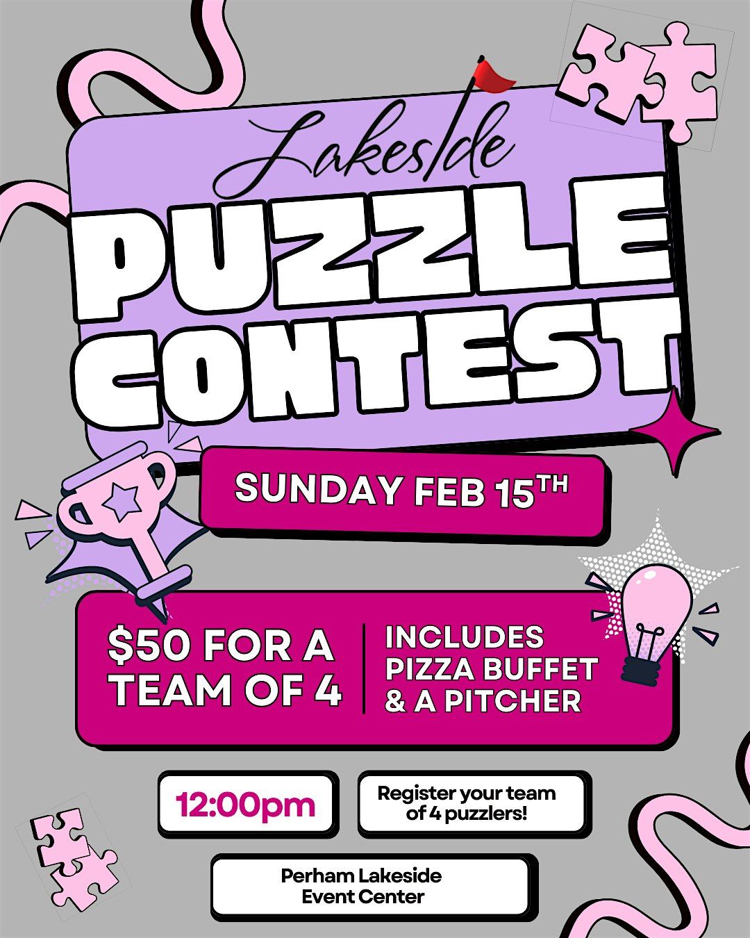 Lakeside Puzzle Contest!, 15 February | Event in Perham | AllEvents