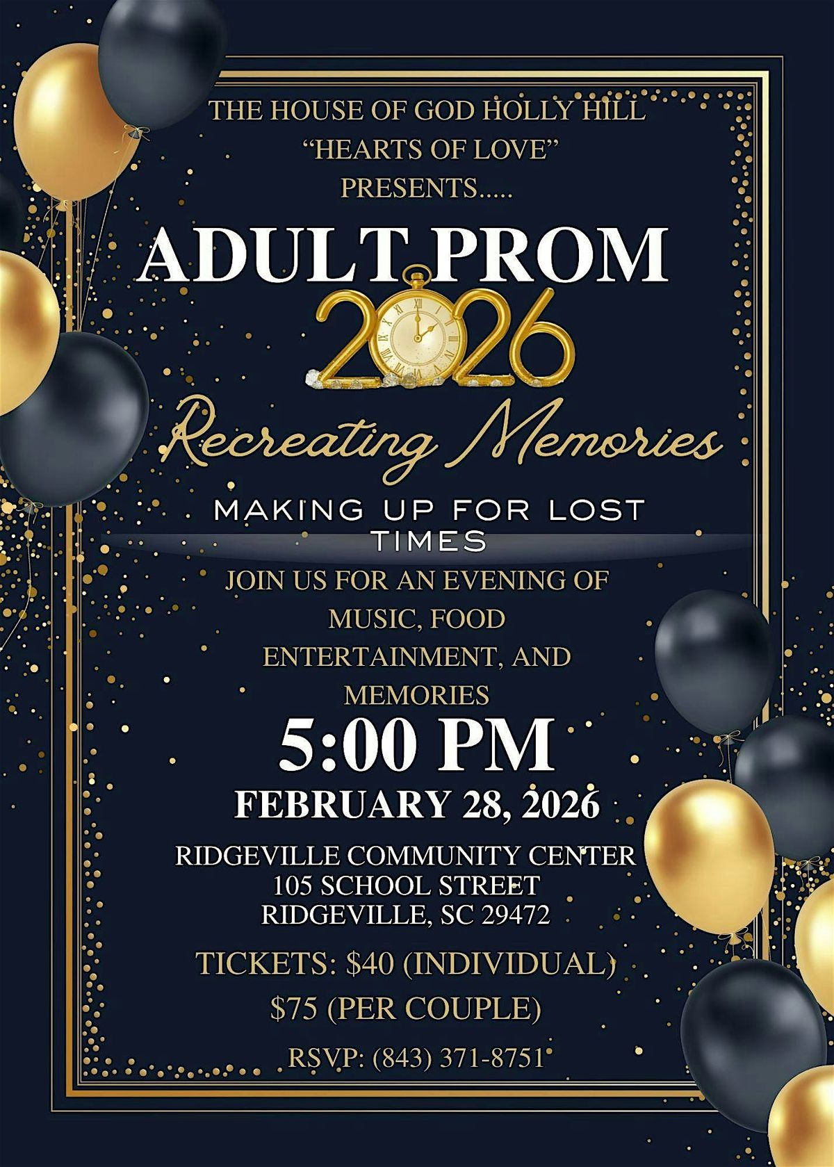 The House of God Holly Hill - Adult Prom 2026
