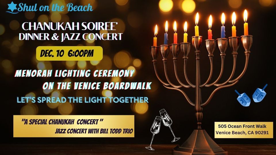 Menorah Lighting & Chanukah Party at the Beach, 505 Ocean Front Walk