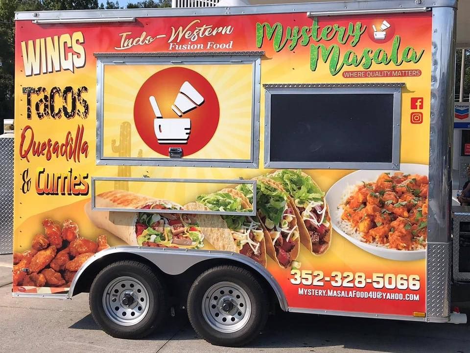 Food Truck Mystery Masala, Mill Pond, Gainesville, Florida, February