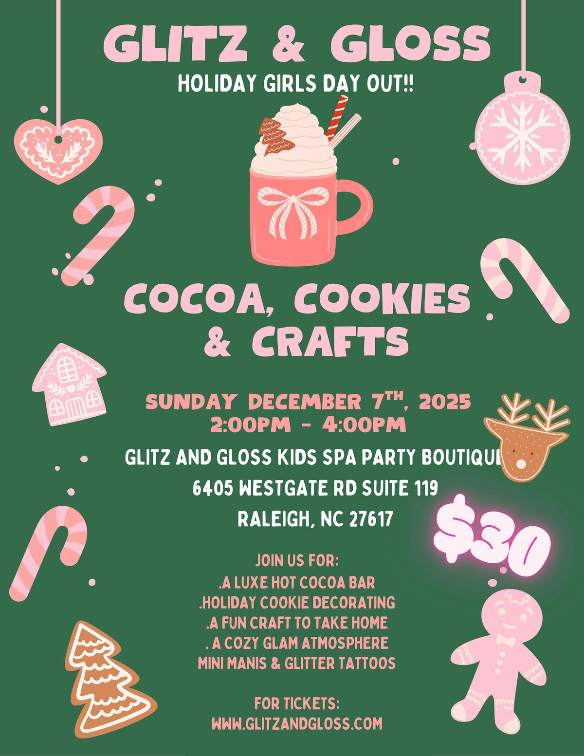 Cocoa, Cookies & Crafts, 7 December | Event in Raleigh | AllEvents