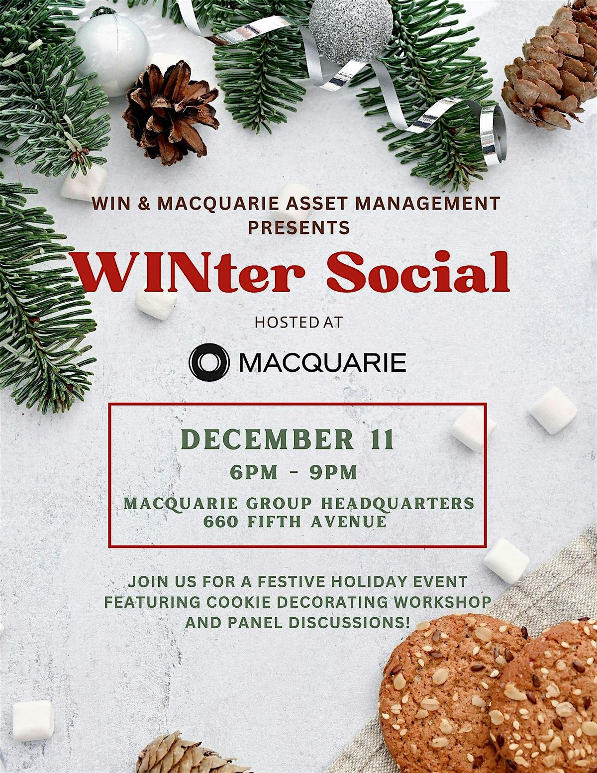 WINter Social with Macquarie Asset Management, 11 December | Event in New York | AllEvents