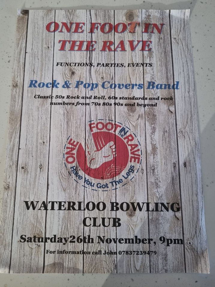 One Foot in the Rave, Waterloo Bowling Club, Huddersfield, November 26