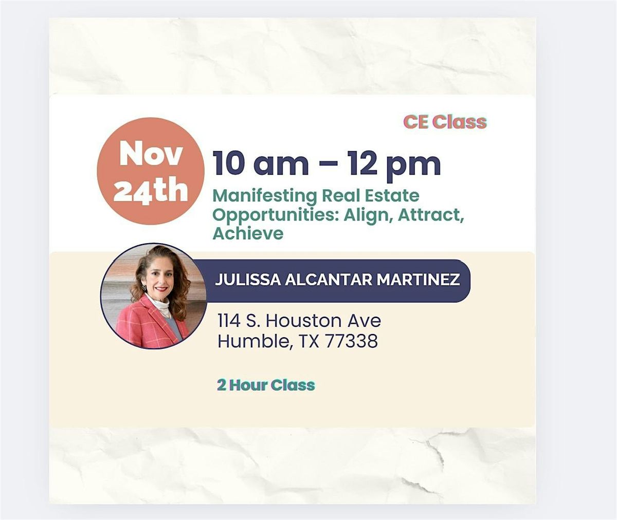 Manifesting Real Estate Opportunities: Align, Attract, Achieve | Event in Humble | AllEvents