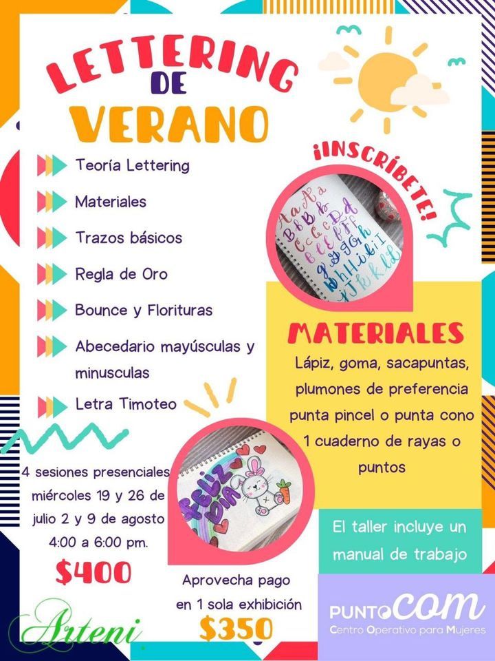 Taller de Lettering, Centro Operativo para Mujeres - puntocom ...