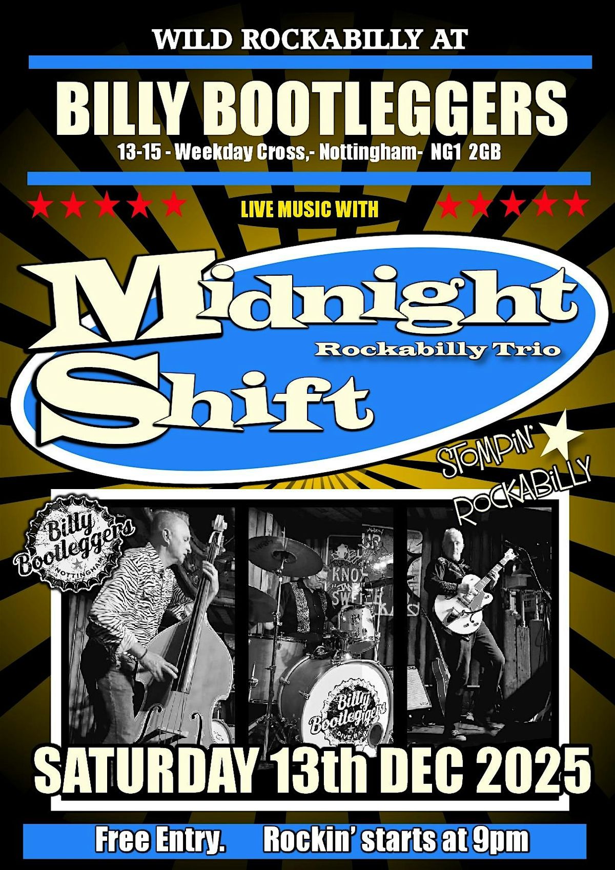 Midnight Shift - Live @ Billy's, 13 December | Event in Nottingham | AllEvents