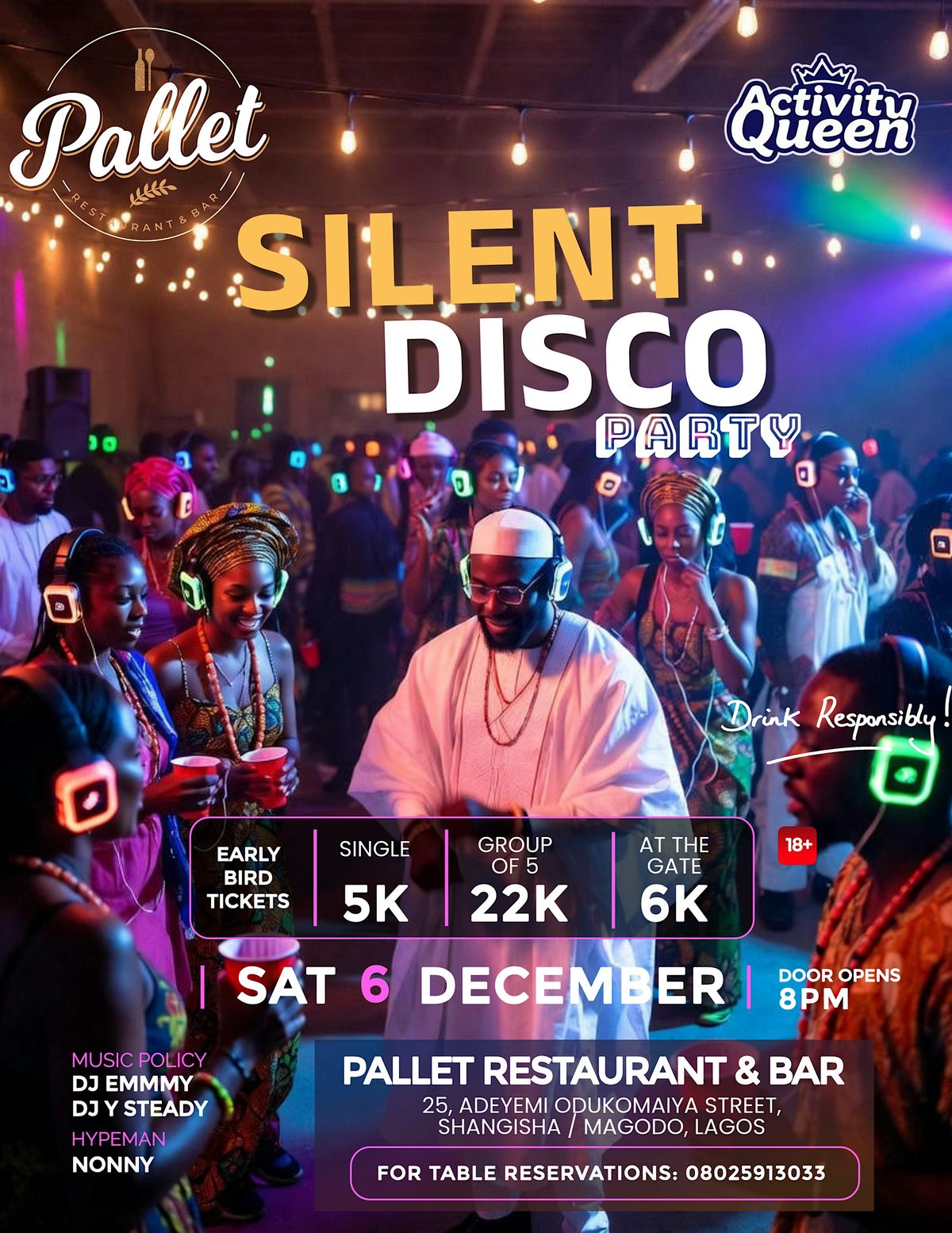 Silent Disco Party, 6 December | Event in Lagos | AllEvents