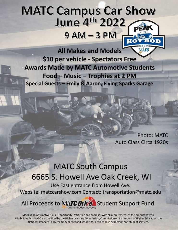 MATC Campus Car Show, Milwaukee Area Technical College Oak Creek Campus
