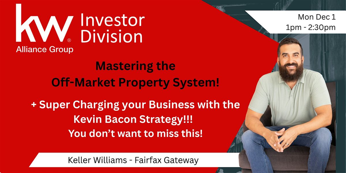 Mastering the OMP Off-Market Property System + Kevin Bacon? Fairfax Gateway, 1 December | Event in Fairfax