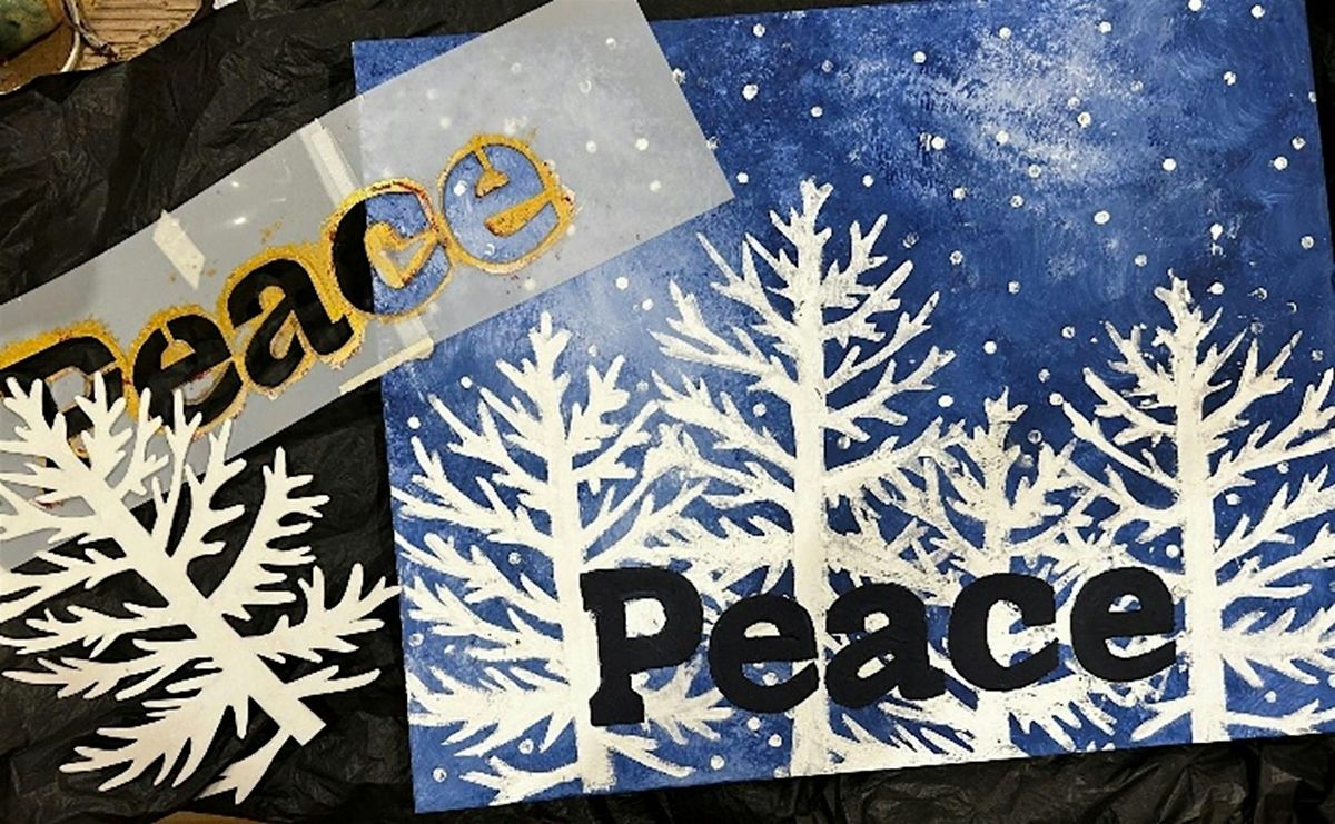 "Peace" Paint, Print and Stencil Night | Cheryl Bielli, instructor, 9 December | Event in Gloversville
