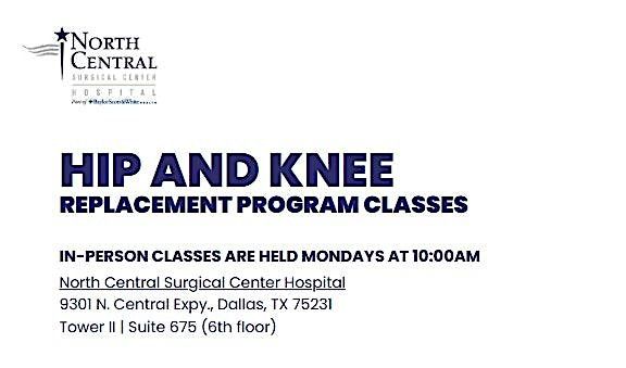 North Central Hip and Knee Replacement Program, 20 April | Event in Dallas | AllEvents