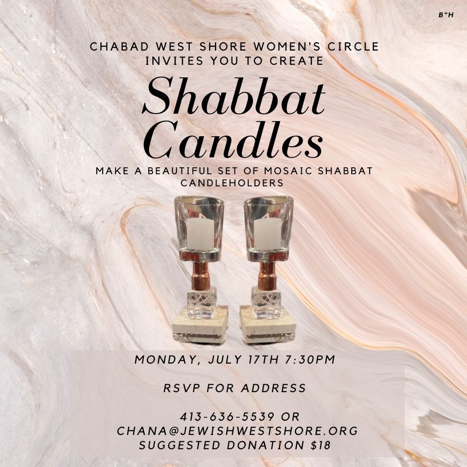 Making Shabbat Candleholders, Mechanicsburg Pennsylvania, 17 July 2023