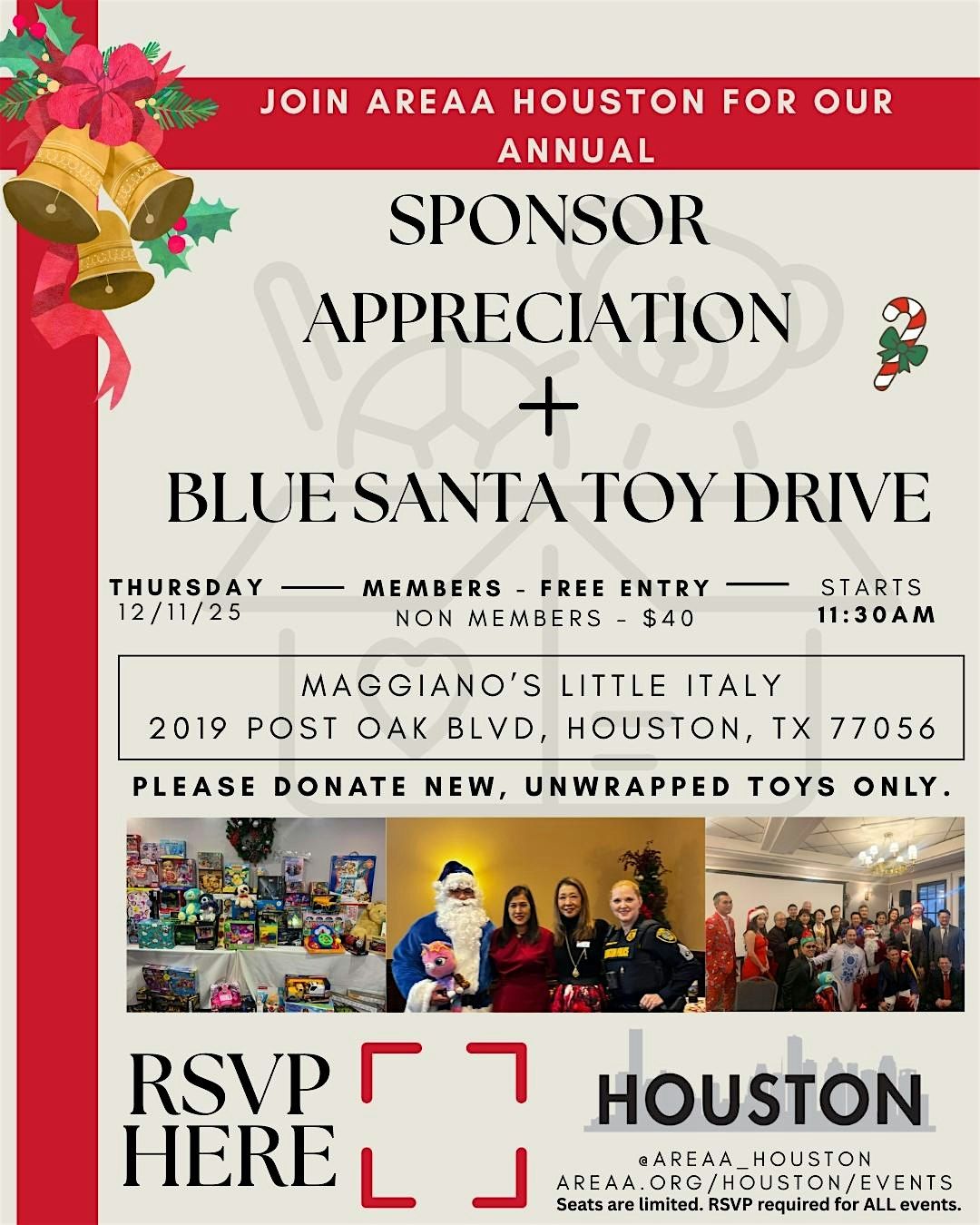 AREAA Holiday Luncheon, 11 December | Event in Houston | AllEvents