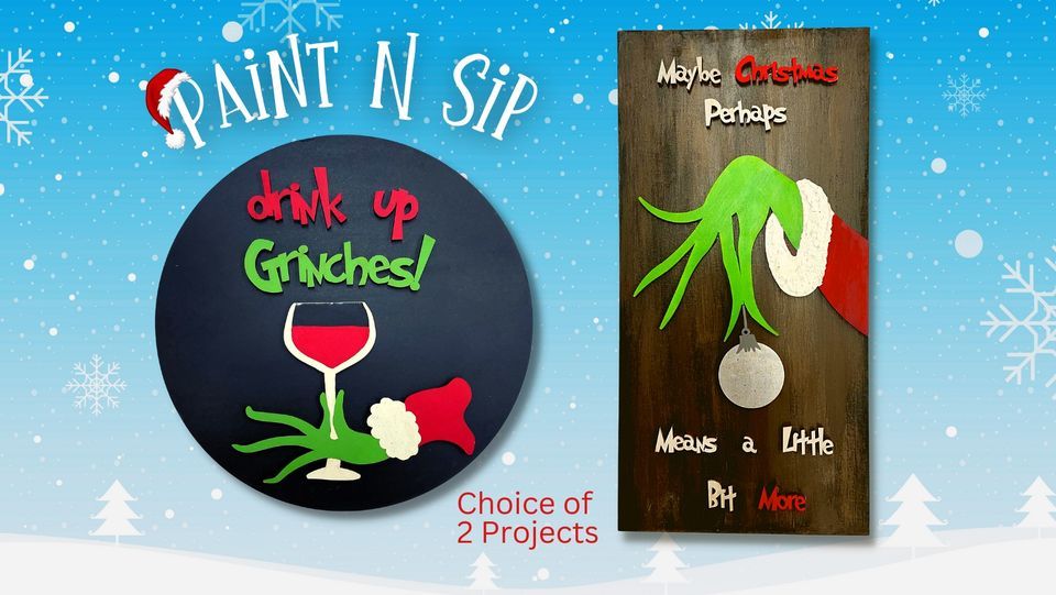 Grinch Paint N Sip, PaintaTreasure Studio Haddon Heights, November 30